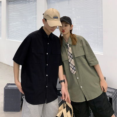 潮流焕新，舒适随心 纯棉宽松韩版长袖衬衫，定义青年男装新风尚